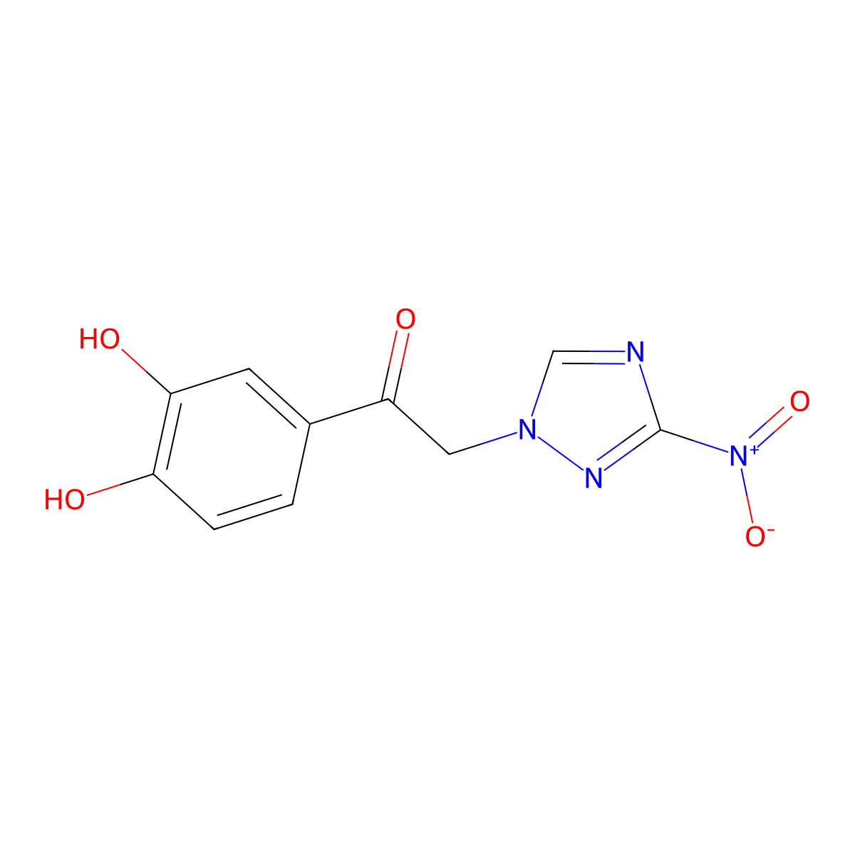 1-(3,4-Dihydroxyphenyl)-2-(3-nitro-1,2,4-triazol-1-yl)ethanone molecular structure, CAS 672278-69-2