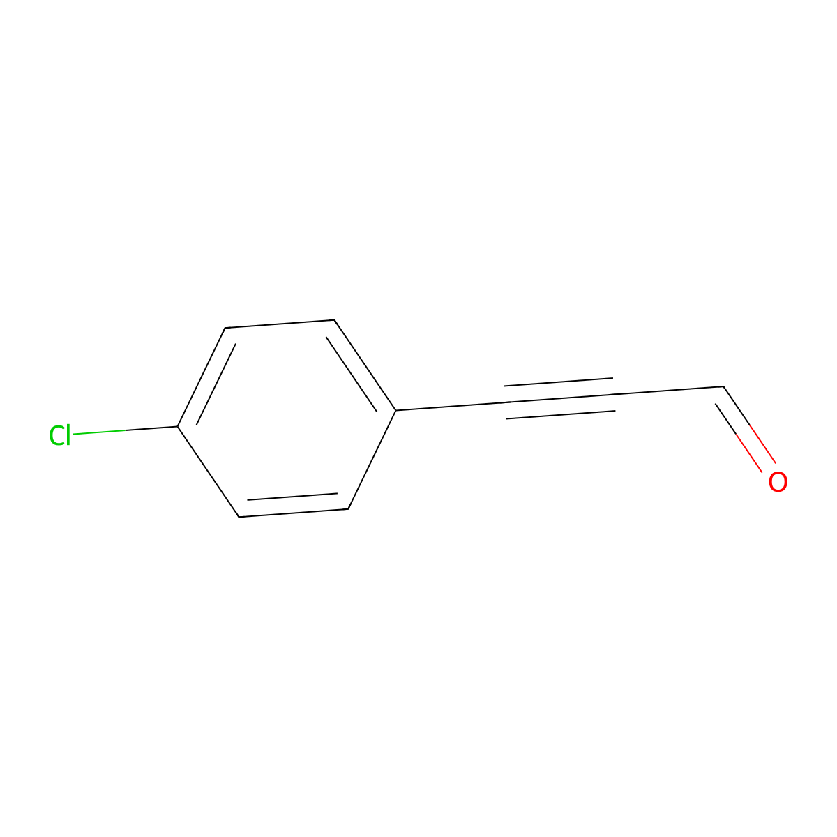 3-(4-Chlorophenyl)prop-2-ynal molecular structure, CAS 67228-76-6