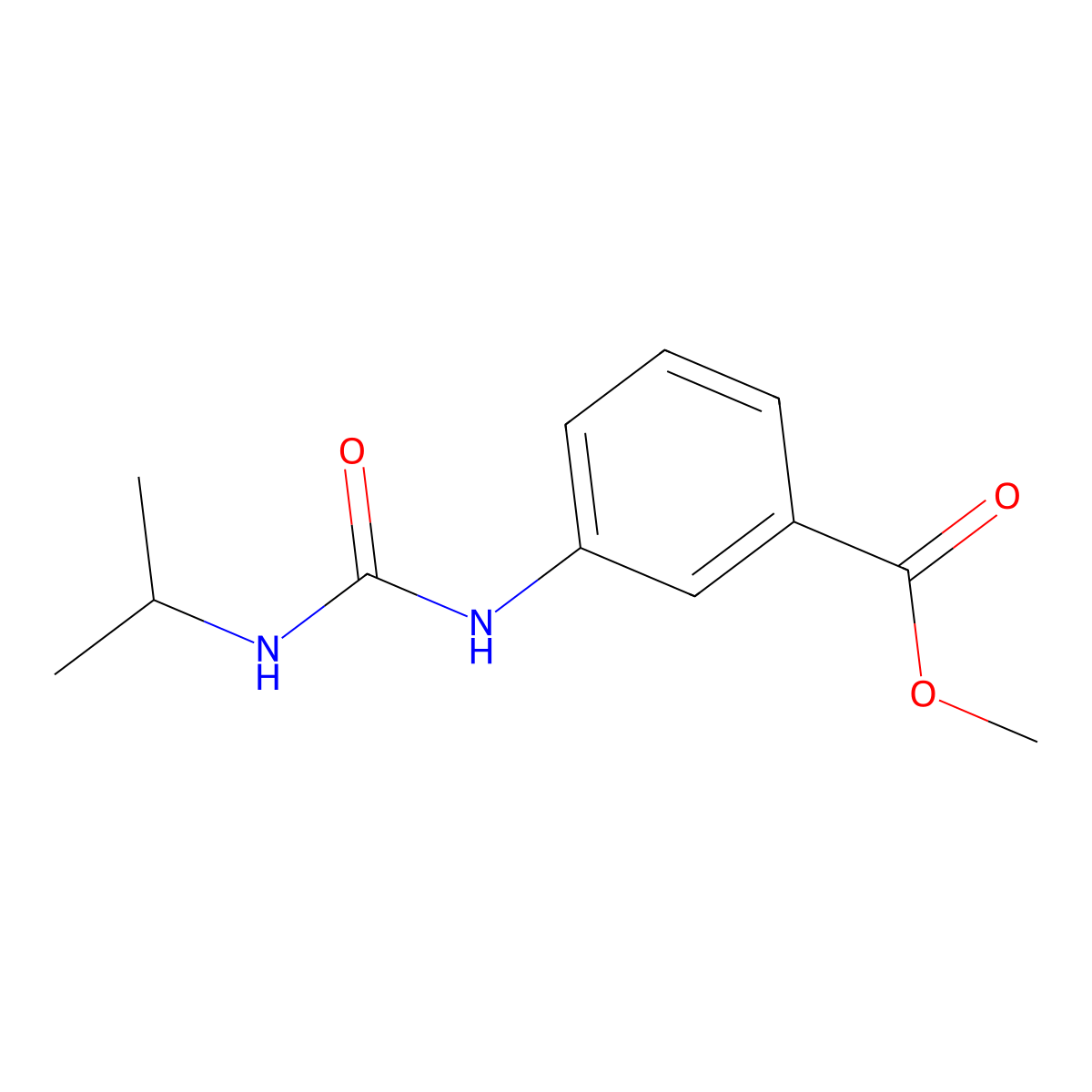 Methyl 3-(3-isopropylureido)benzoate molecular structure, CAS 672286-30-5