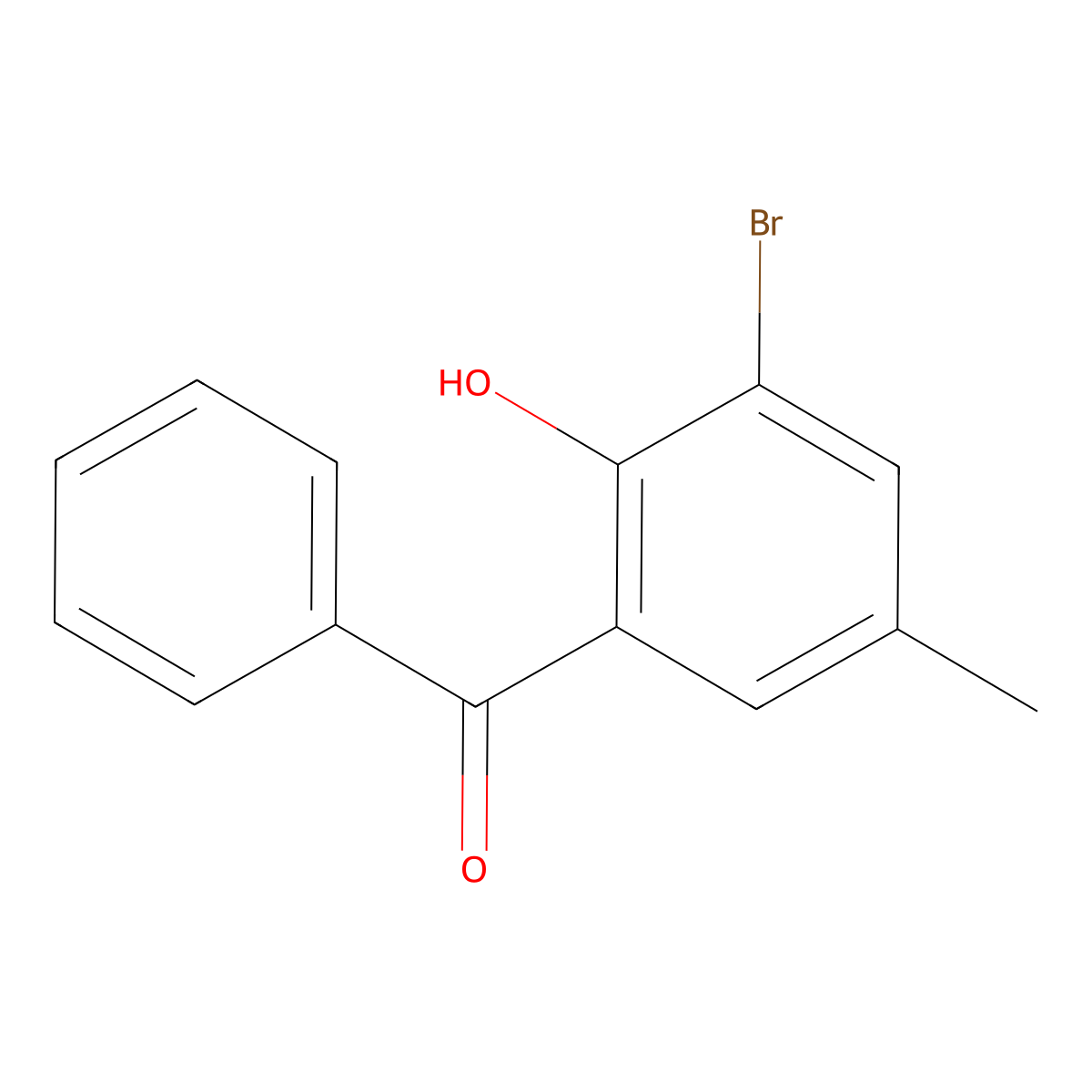 (3-Bromo-2-hydroxy-5-methylphenyl)(phenyl)methanone molecular structure, CAS 6723-09-7