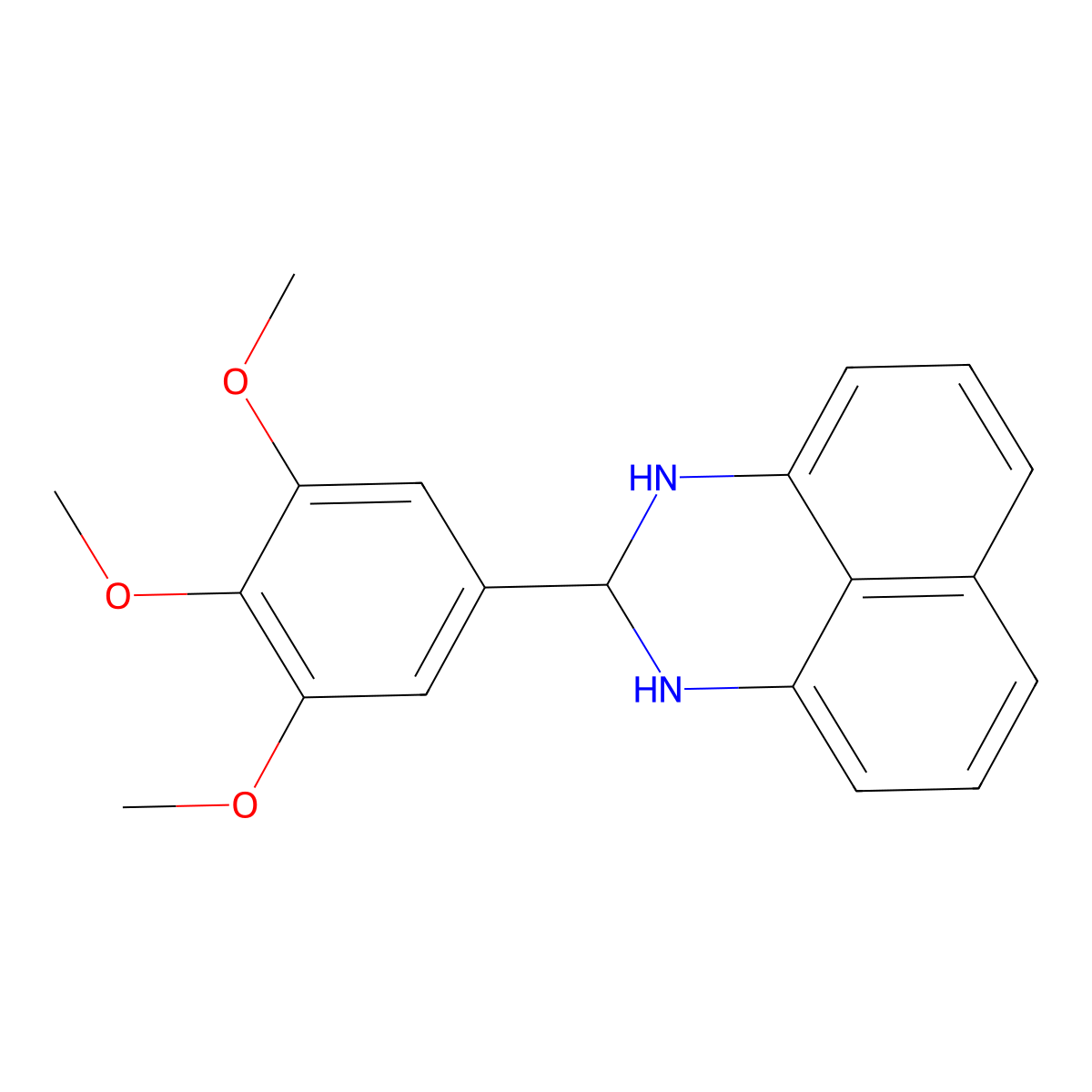 2-(3,4,5-trimethoxyphenyl)-2,3-dihydro-1H-perimidine molecular structure, CAS 6723-15-5