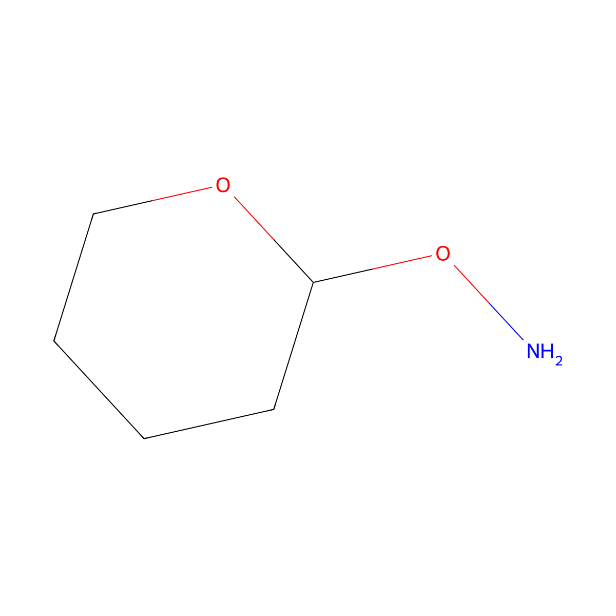 O-(Tetrahydropyran-2-yl)hydroxylamine molecular structure, CAS 6723-30-4