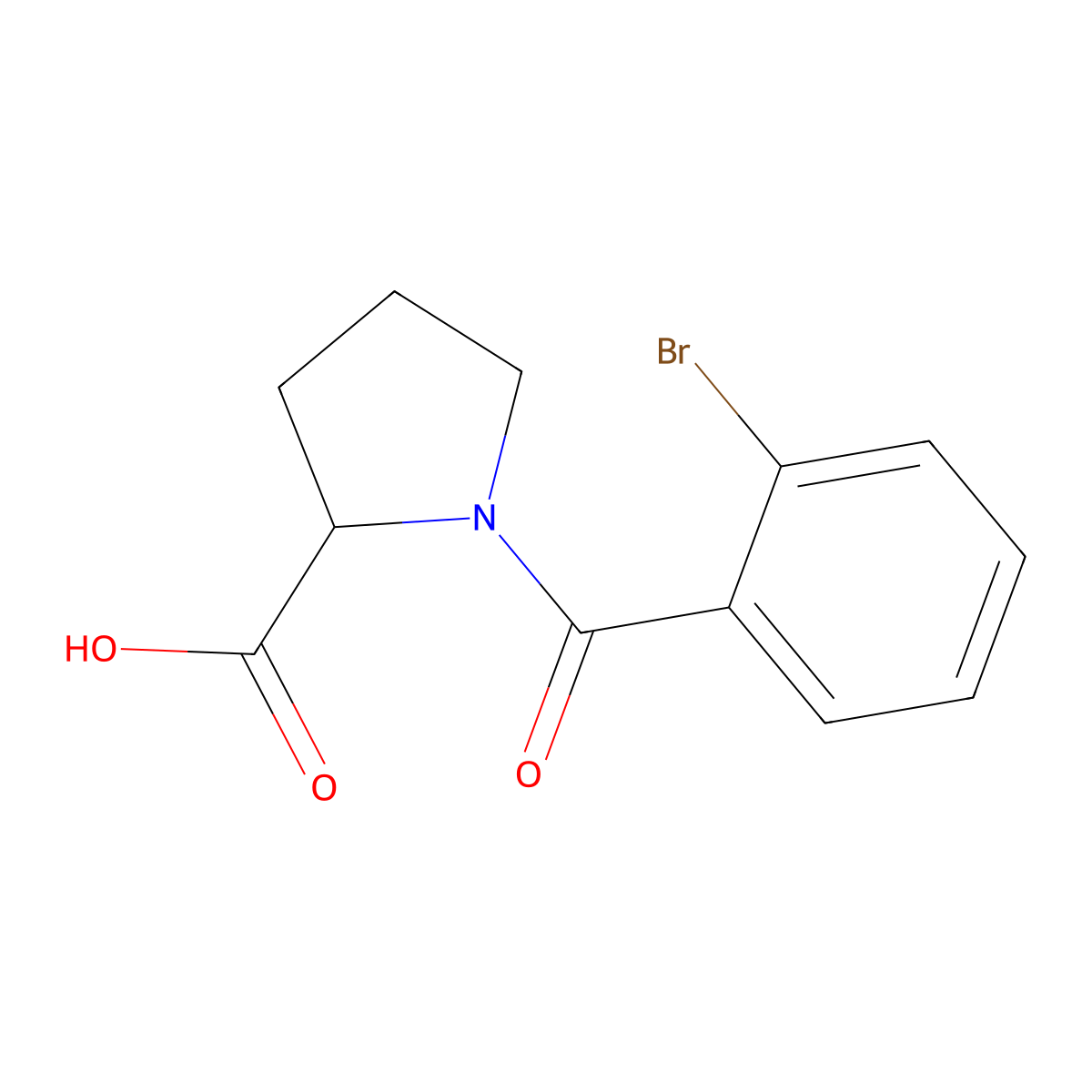 1-(2-Bromobenzoyl)Proline molecular structure, CAS 672300-79-7