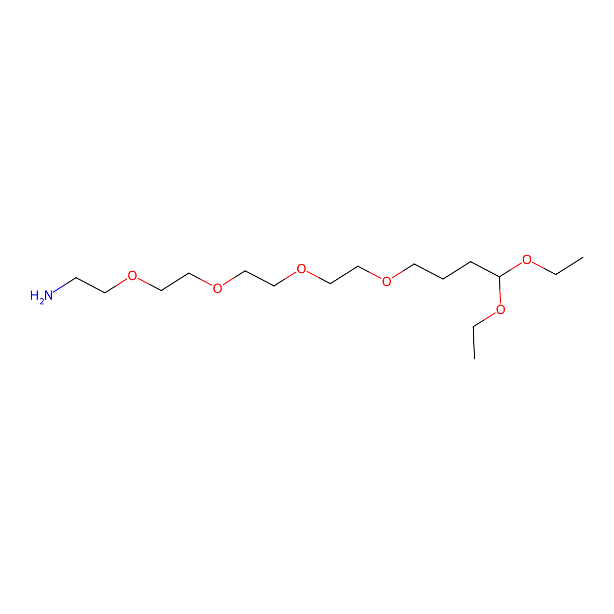 16-Ethoxy-3,6,9,12,17-pentaoxanonadec-1-ylamine molecular structure, CAS 672305-35-0