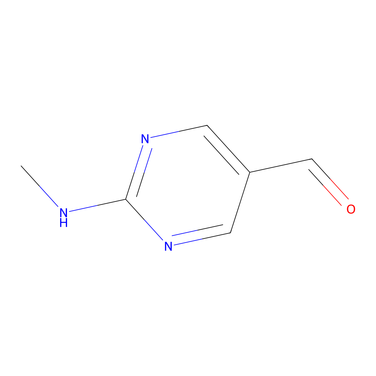 2-(Methylamino)pyrimidine-5-carbaldehyde molecular structure, CAS 672307-83-4