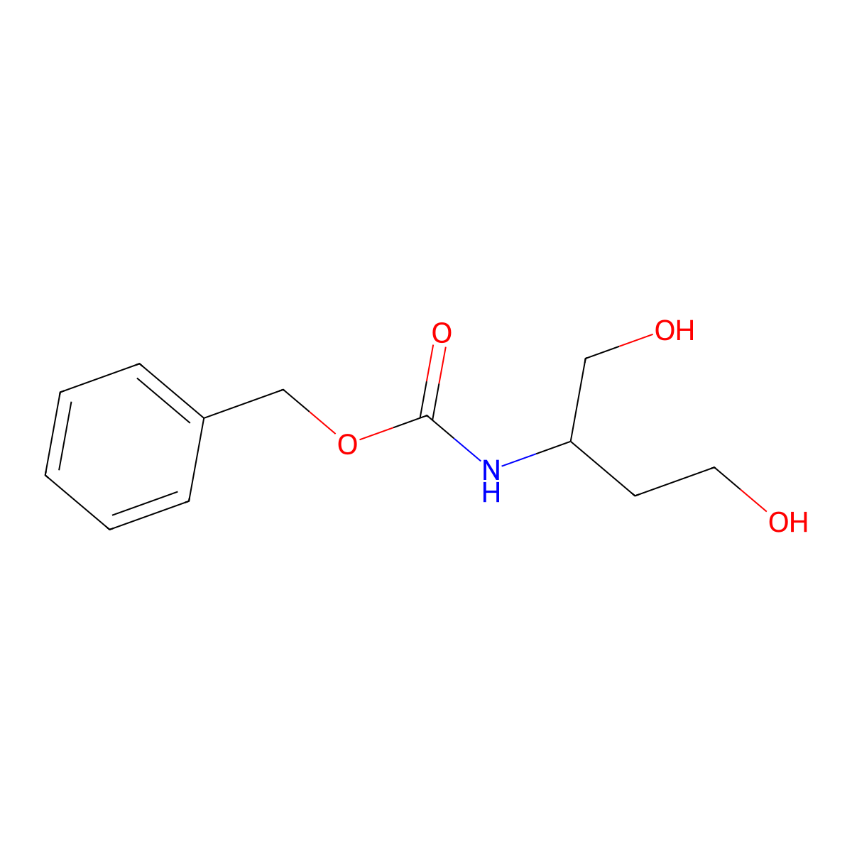 (R)-2-Cbz-Amino-butane-1,4-diol molecular structure, CAS 672309-94-3