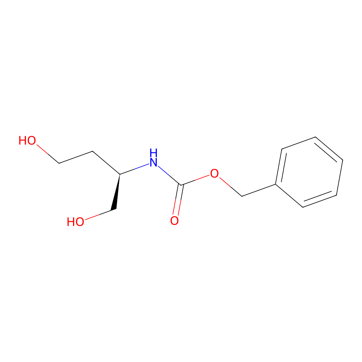 (R)-2-Cbz-Amino-butane-1,4-diol molecular structure, CAS 672309-94-3