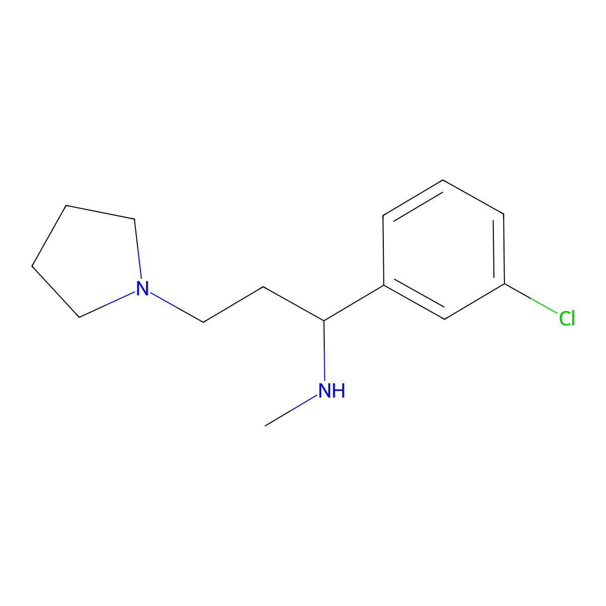 [1-(3-Chloro-phenyl)-3-pyrrolidin-1-yl-propyl]-methyl-amine molecular structure, CAS 672309-96-5