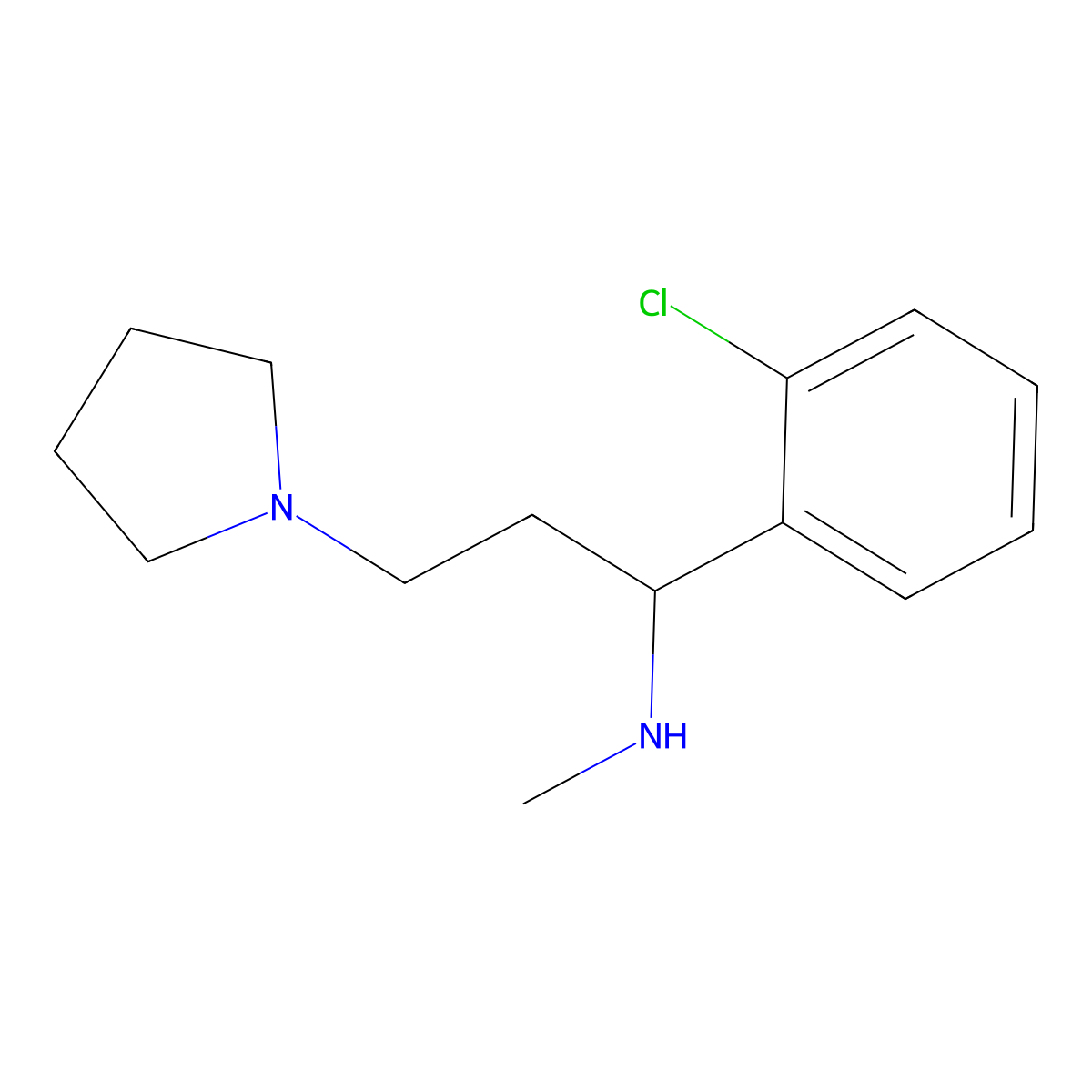 [1-(2-Chloro-phenyl)-3-pyrrolidin-1-yl-propyl]-methyl-amine molecular structure, CAS 672309-98-7