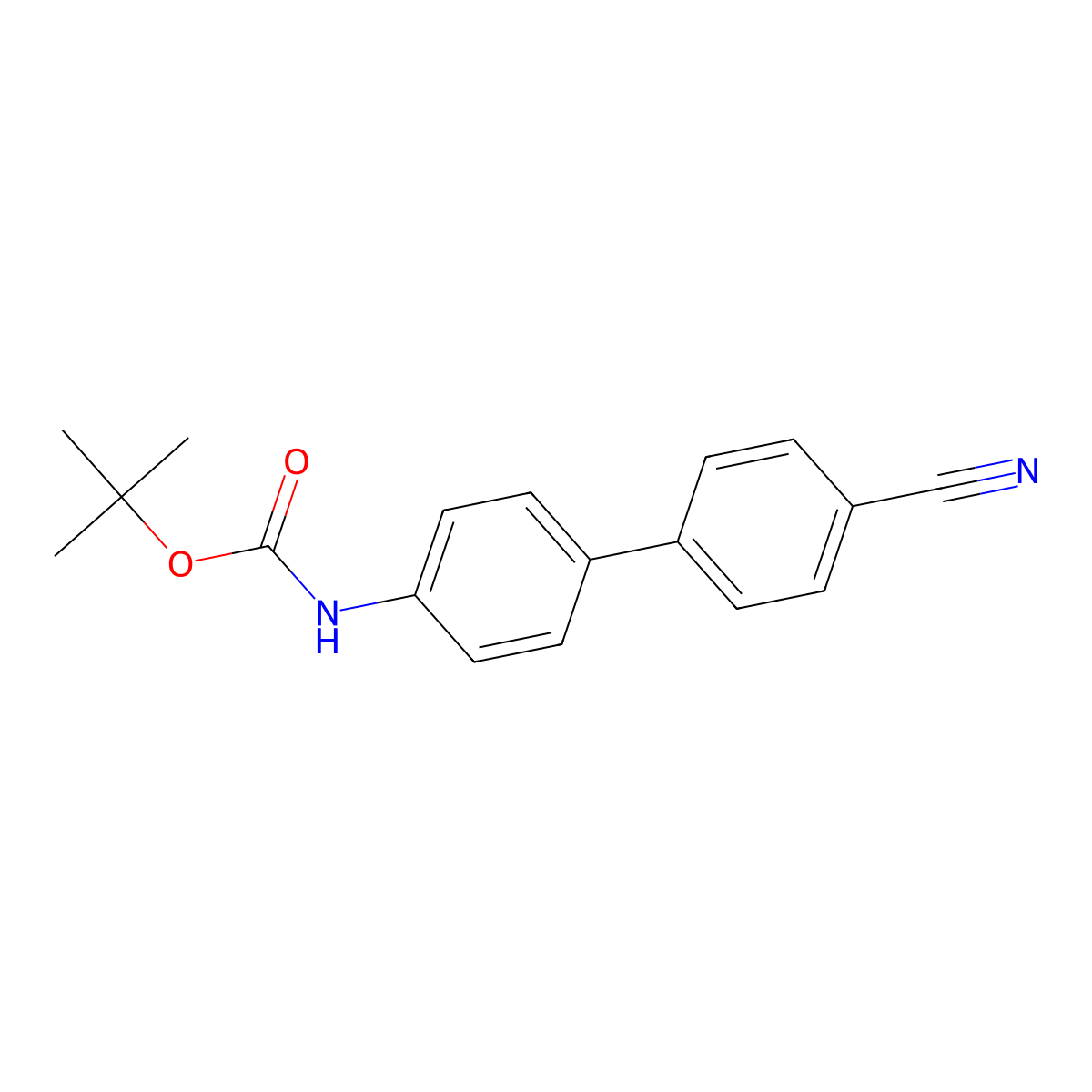 4-(4'-Cyanophenyl)-1-N-Boc-aniline molecular structure, CAS 672309-99-8