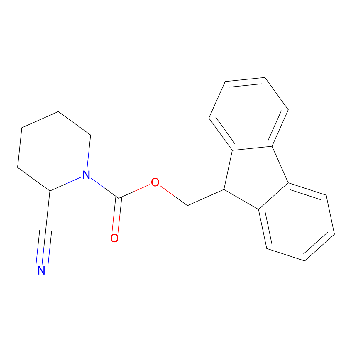 2-Cyano-1-N-Fmoc-piperidine molecular structure, CAS 672310-10-0