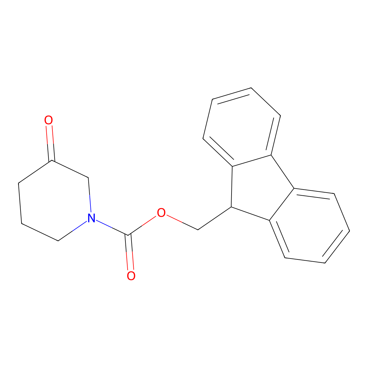 N-FMOC-3-piperidinone molecular structure, CAS 672310-11-1