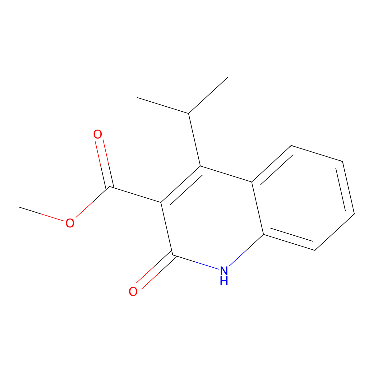 Methyl 2-hydroxy-4-isopropyl-3-quinolinecarboxylate molecular structure, CAS 672310-22-4