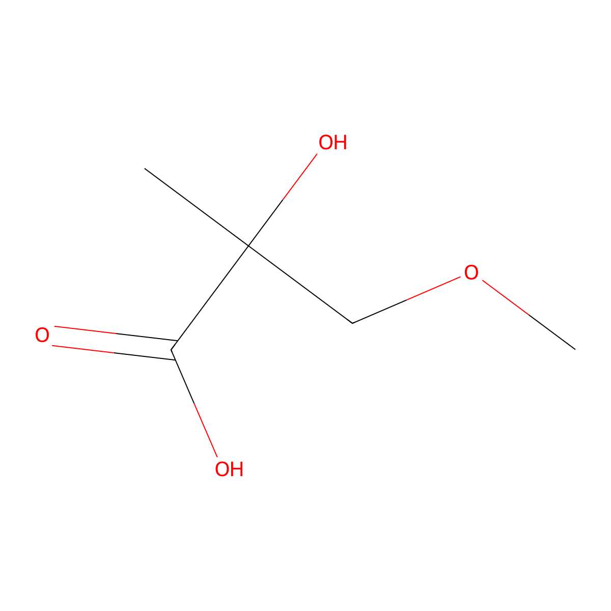 2-Hydroxy-3-methoxy-2-methylpropanoic acid molecular structure, CAS 672314-91-9