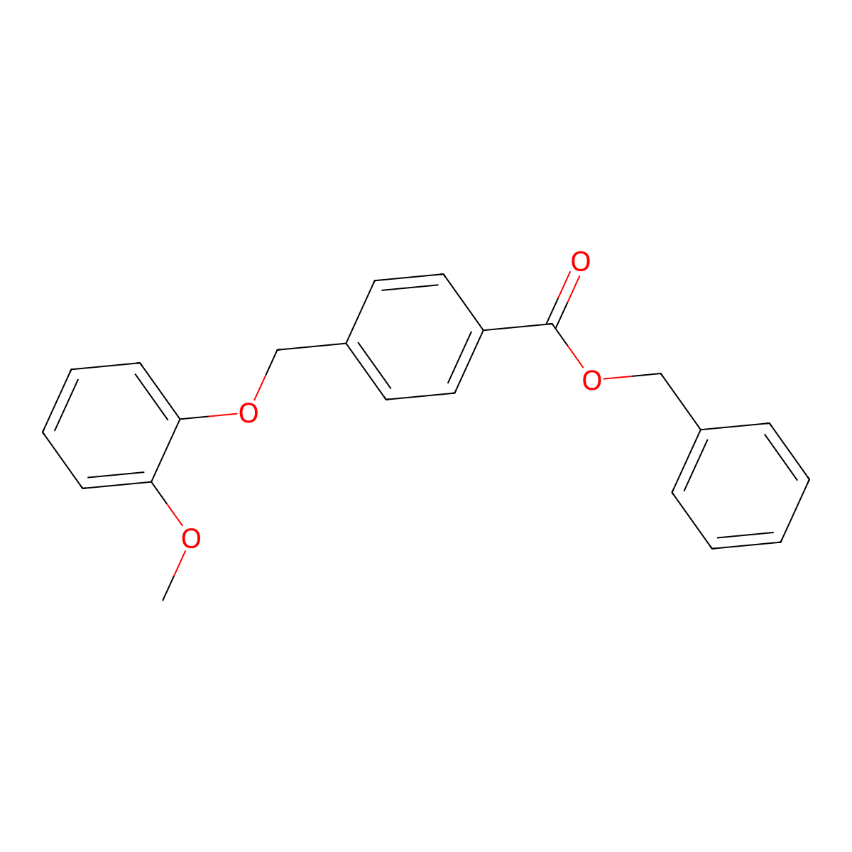 Benzyl 4-[(2-methoxyphenoxy)methyl]benzoate molecular structure, CAS 672319-59-4