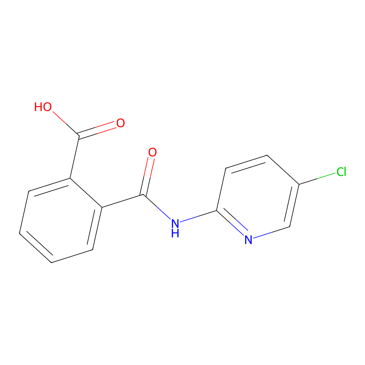 2-[(5-Chloropyridin-2-yl)carbamoyl]benzoic acid molecular structure, CAS 67232-57-9