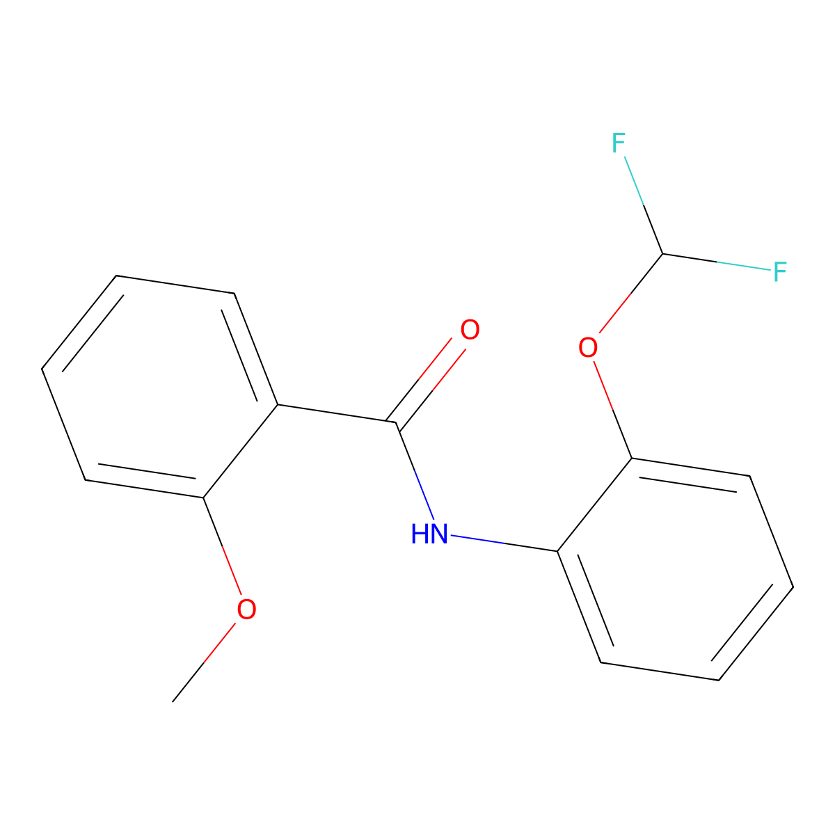 N-[2-(difluoromethoxy)phenyl]-2-methoxybenzamide molecular structure, CAS 672320-13-7