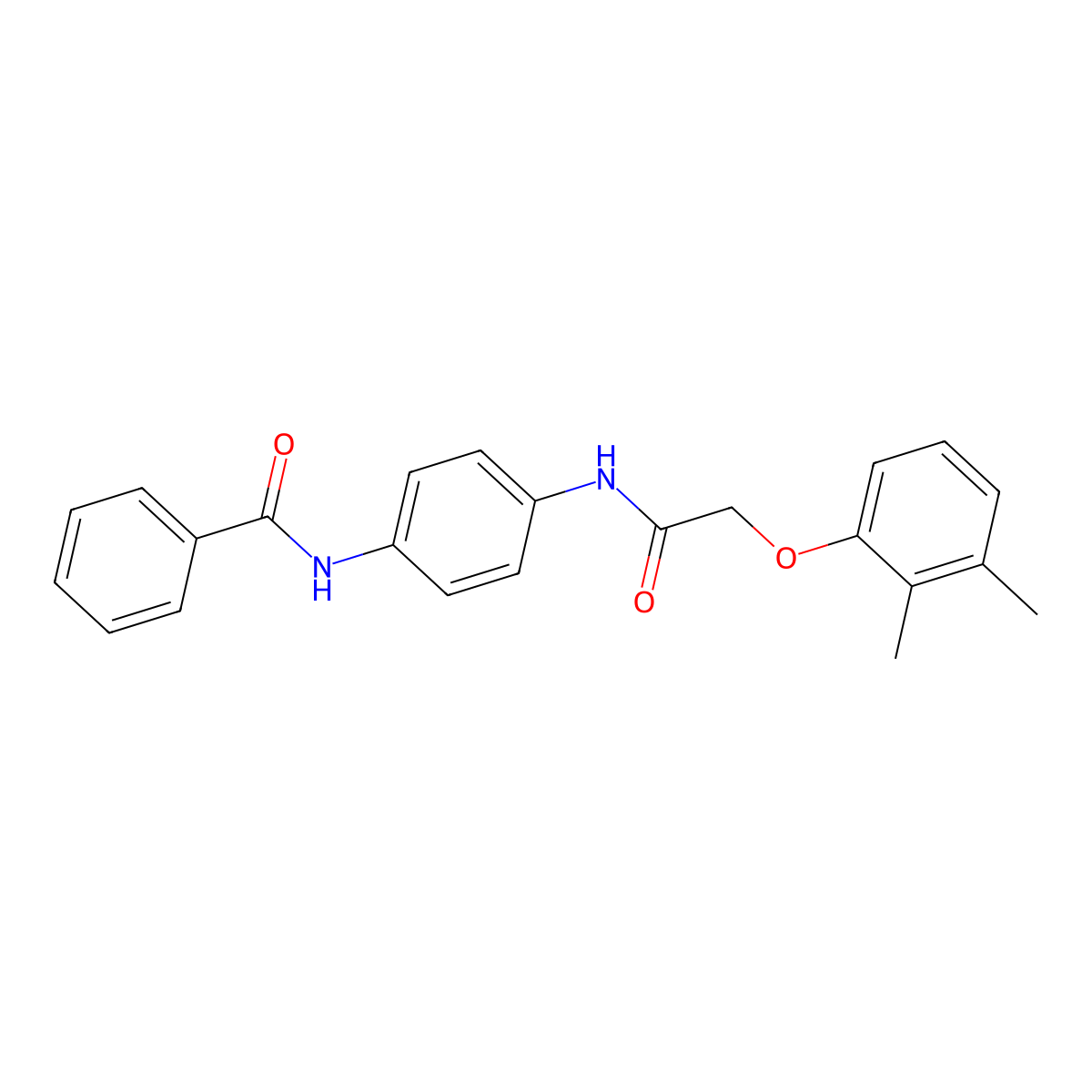 N-[4-[[2-(2,3-dimethylphenoxy)acetyl]amino]phenyl]benzamide molecular structure, CAS 672320-95-5