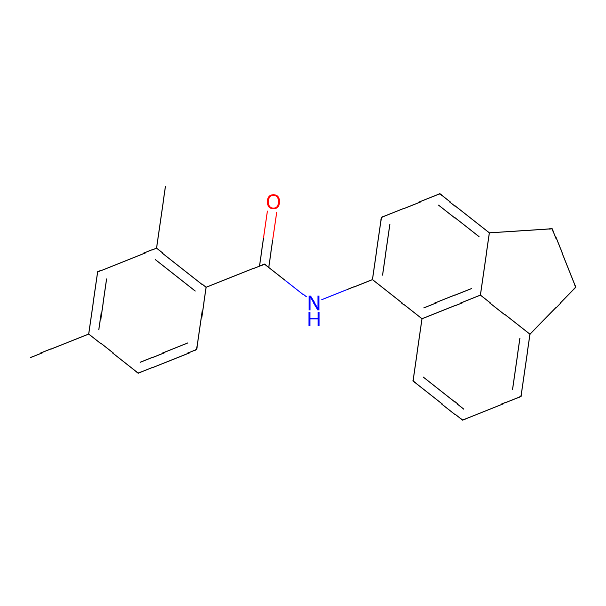 N-(1,2-dihydroacenaphthylen-5-yl)-2,4-dimethylbenzamide molecular structure, CAS 672322-33-7