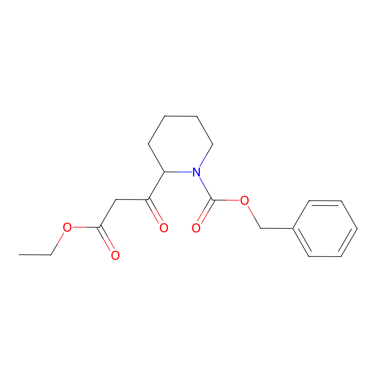 Ethyl b-oxo-1-Cbz-2-piperidinepropanoate molecular structure, CAS 672323-15-8