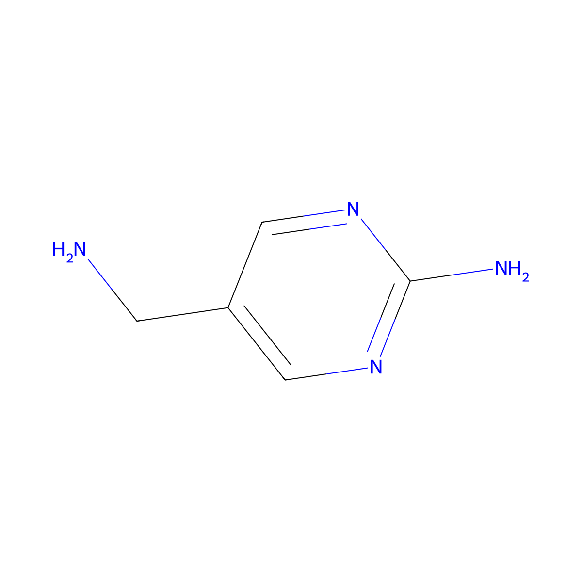5-(Aminomethyl)pyrimidin-2-amine molecular structure, CAS 672324-80-0