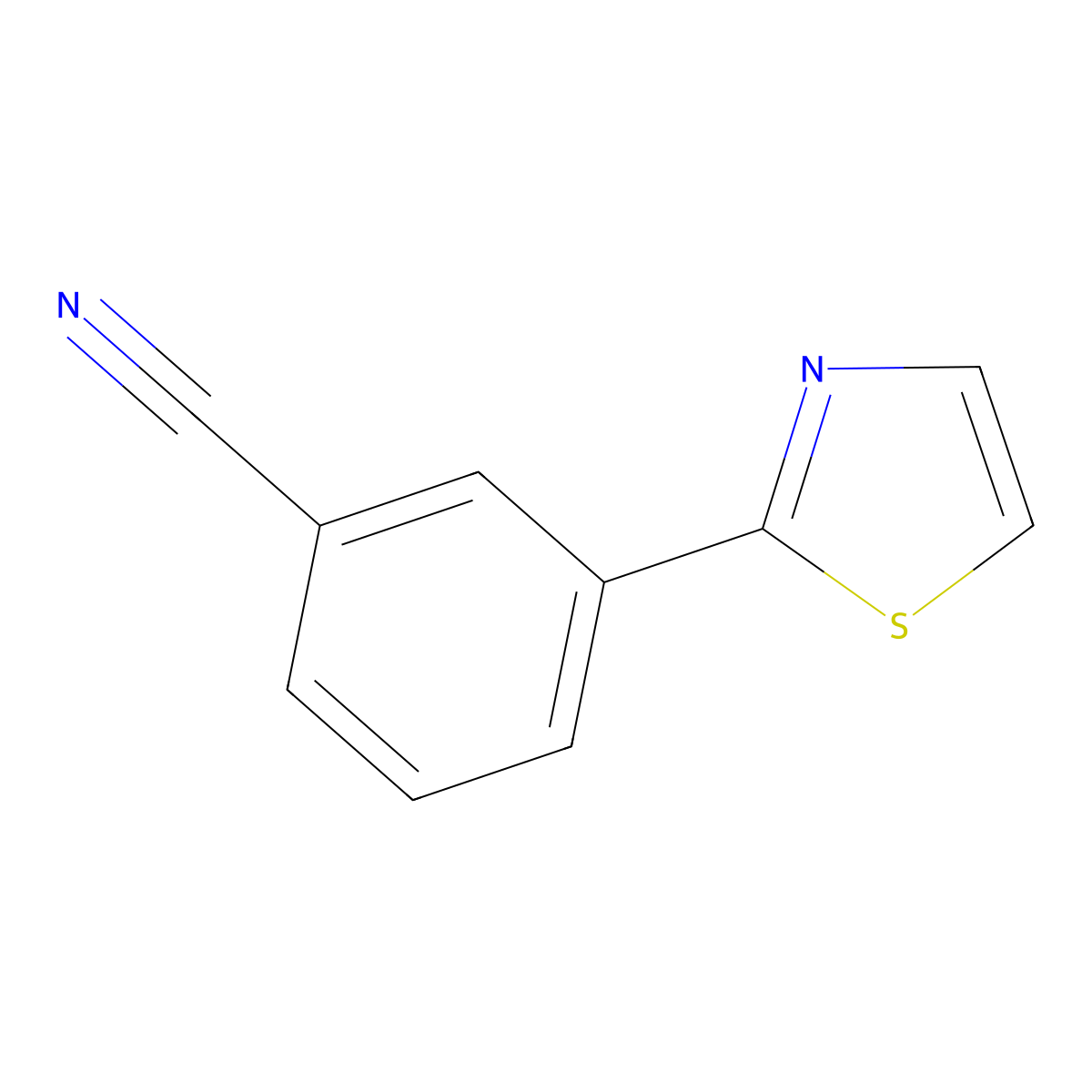 Benzonitrile, 3-(2-thiazolyl)- molecular structure, CAS 672324-85-5