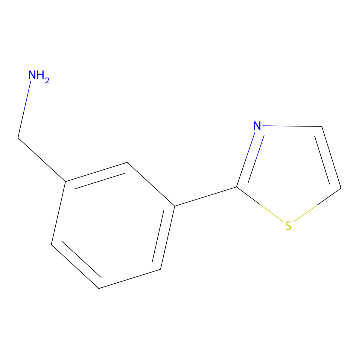 [3-(1,3-Thiazol-2-YL)phenyl]methylamine molecular structure, CAS 672324-88-8