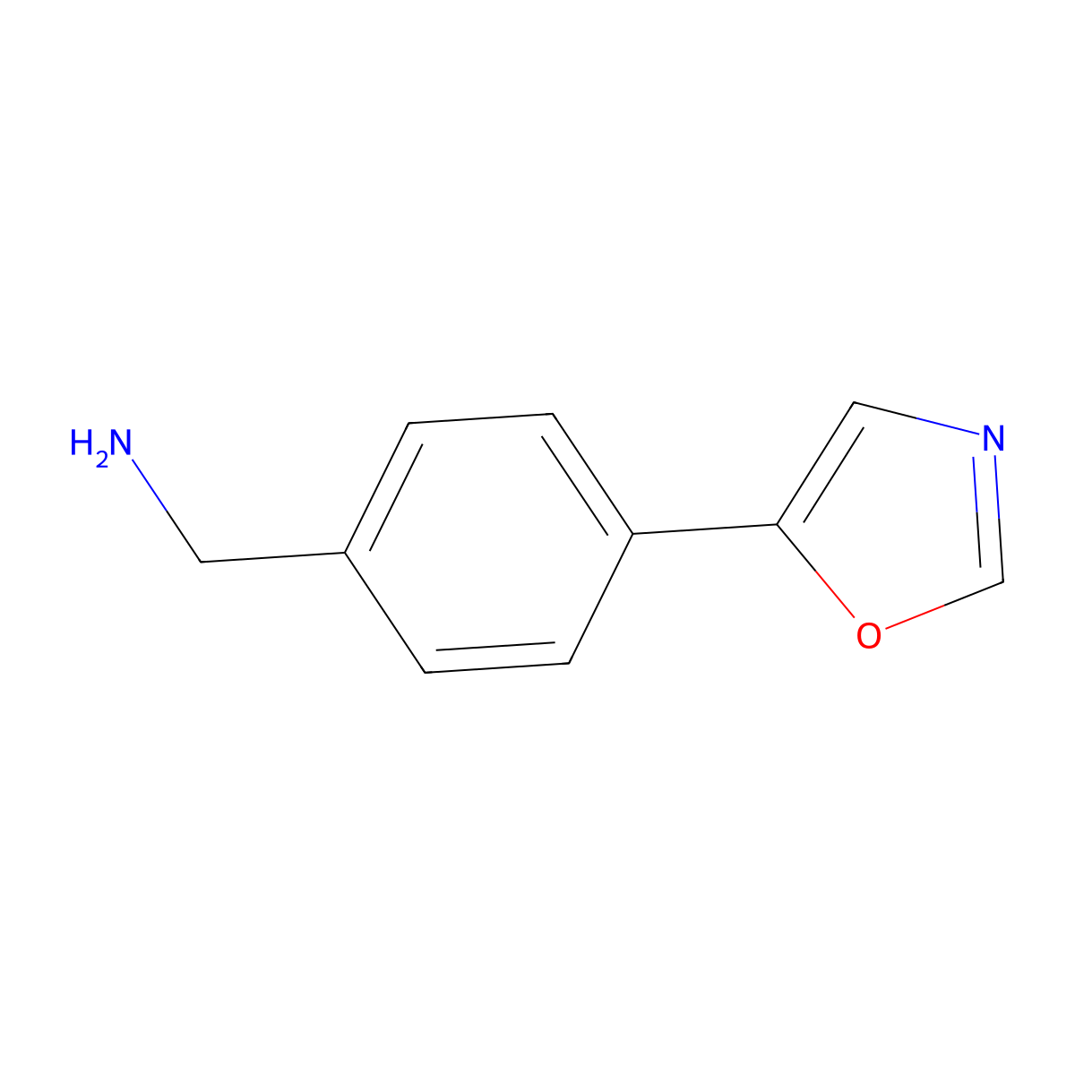 4-(5-Oxazolyl)benzylamine molecular structure, CAS 672324-91-3