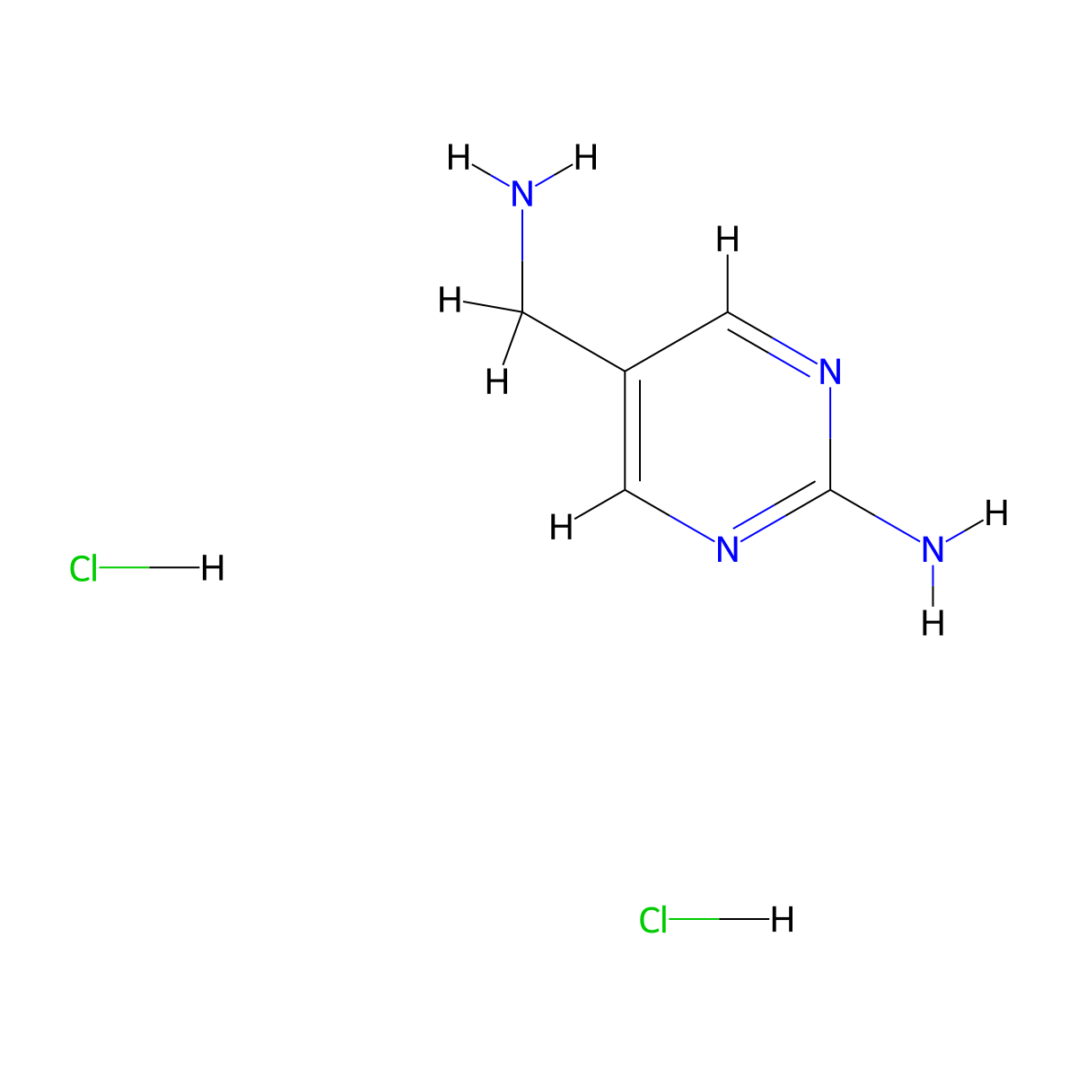 5-(Aminomethyl)pyrimidin-2-amine dihydrochloride molecular structure, CAS 672325-33-6