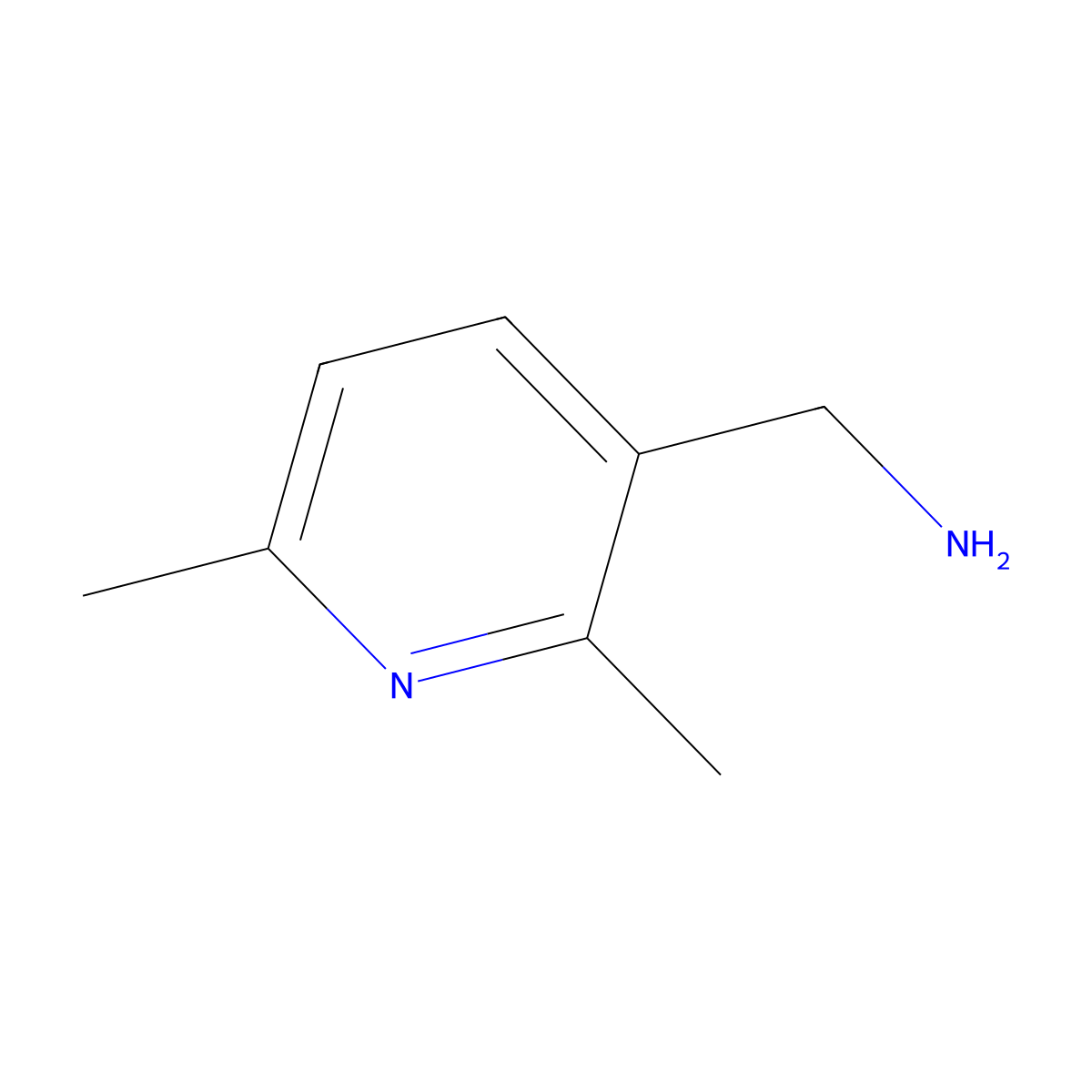 (2,6-Dimethylpyridin-3-yl)methanamine molecular structure, CAS 672325-49-4