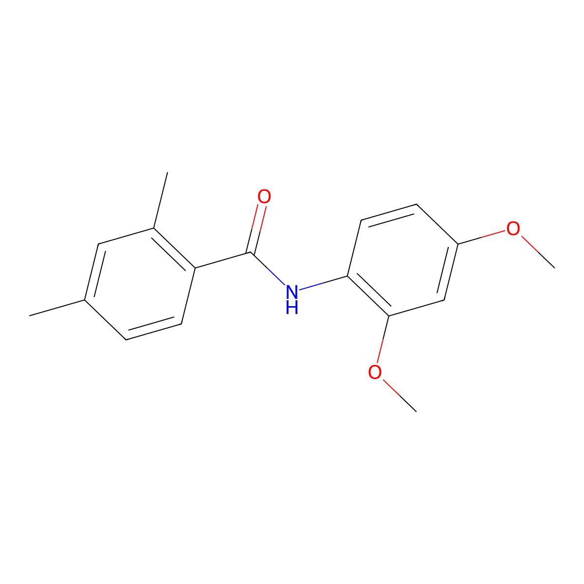N-(2,4-dimethoxyphenyl)-2,4-dimethylbenzamide molecular structure, CAS 672329-72-5