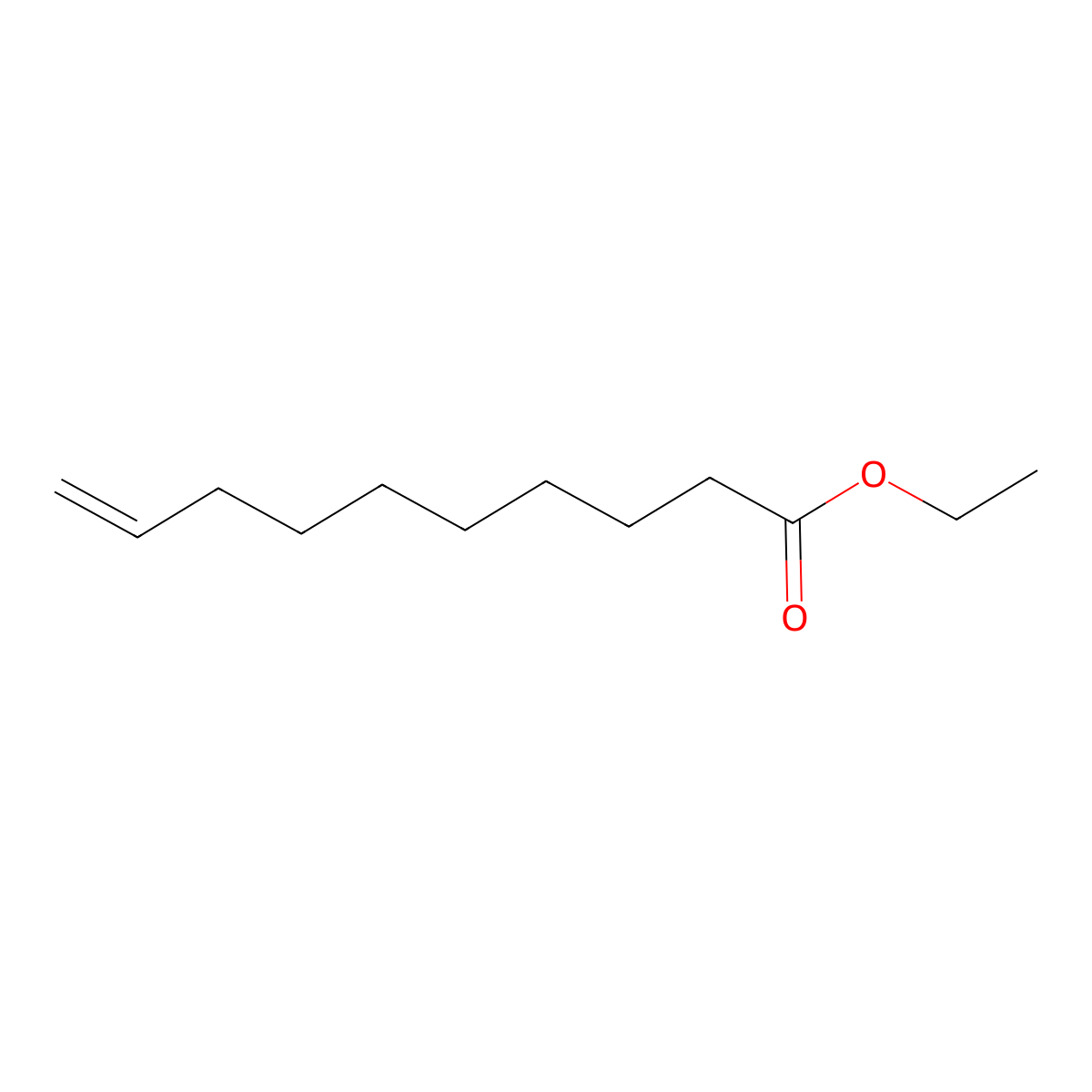 Ethyl 9-decenoate molecular structure, CAS 67233-91-4