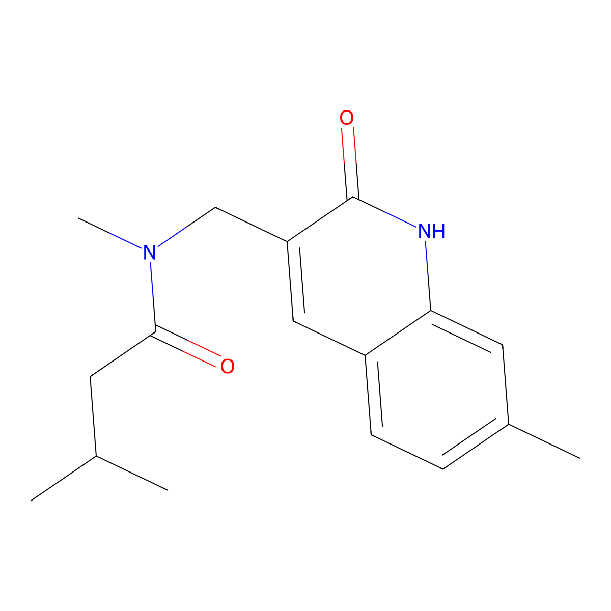 N,3-dimethyl-N-[(7-methyl-2-oxo-1H-quinolin-3-yl)methyl]butanamide molecular structure, CAS 672330-93-7