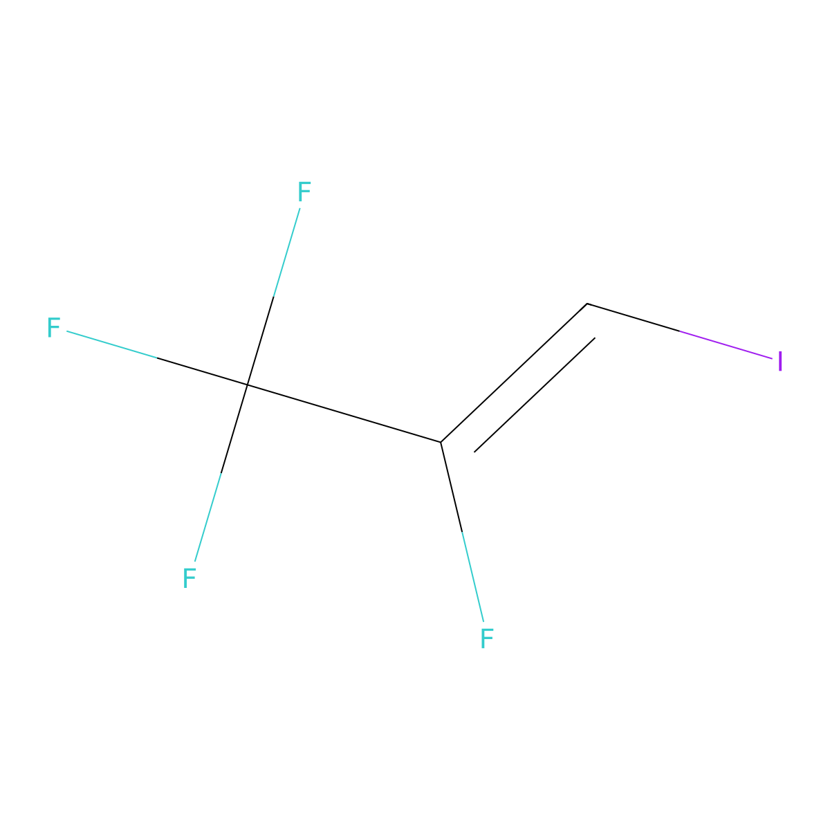 2,3,3,3-Tetrafluoro-1-iodoprop-1-ene molecular structure, CAS 672339-38-7