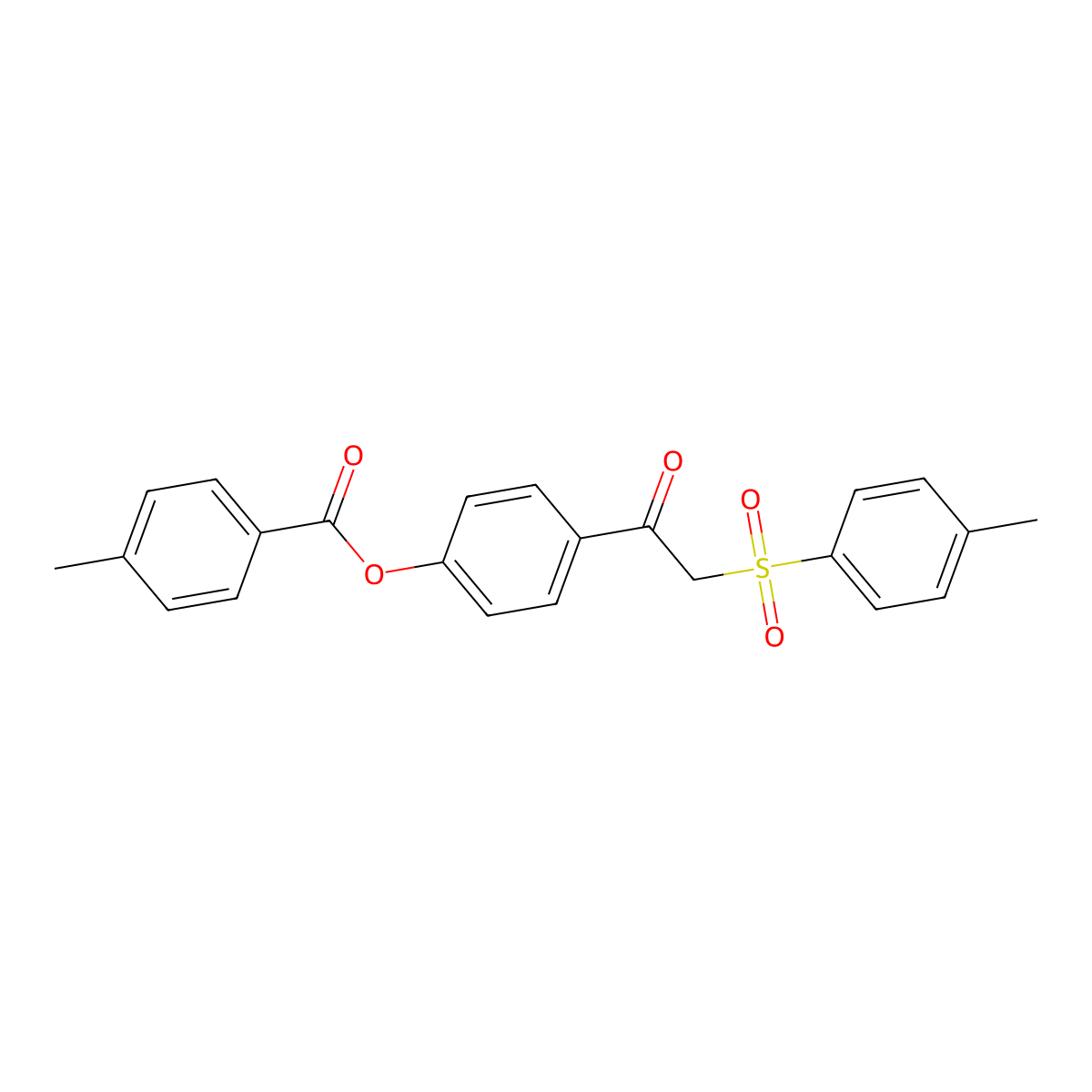 4-{[(4-Methylphenyl)sulfonyl]acetyl}phenyl 4-methylbenzoate molecular structure, CAS 672340-01-1