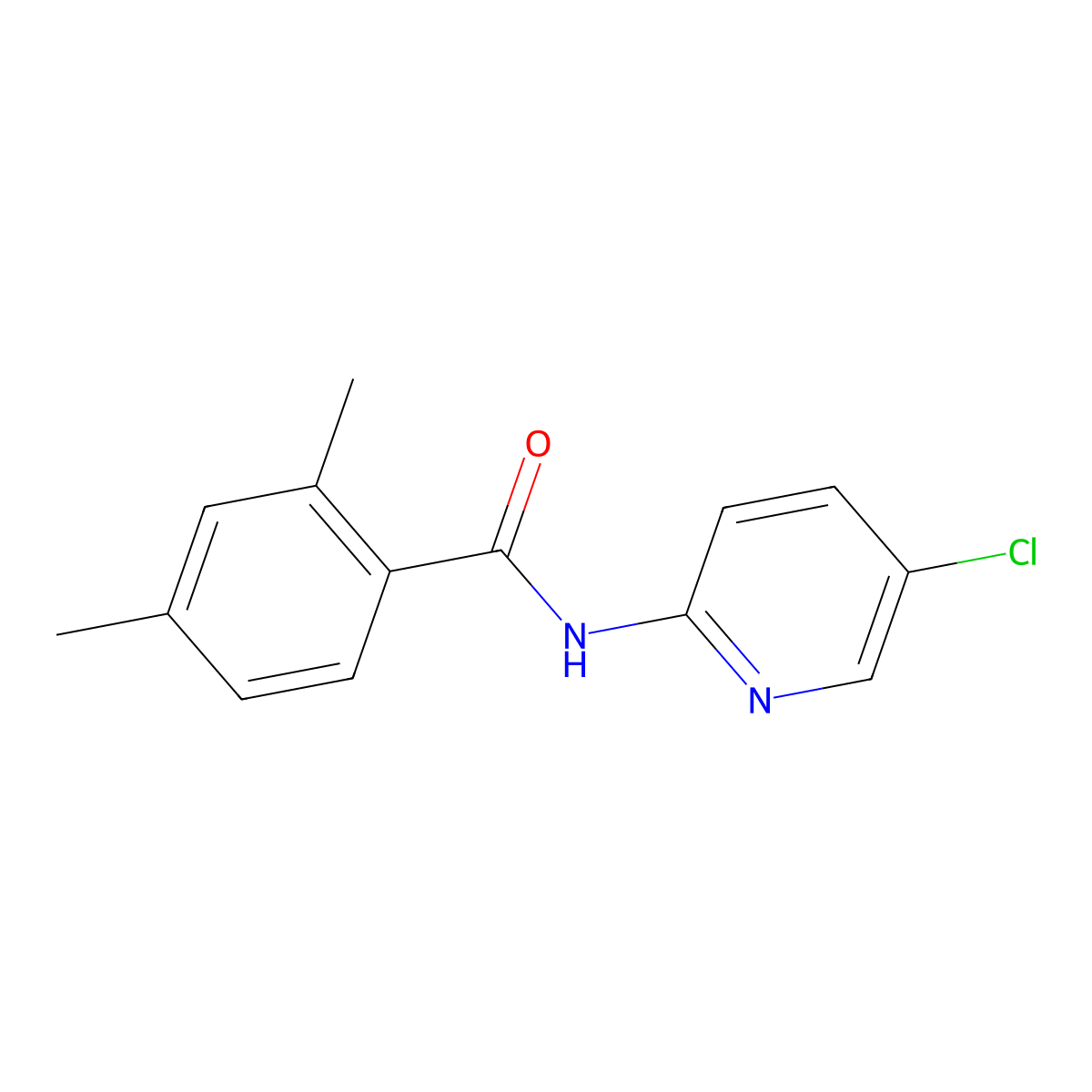N-(5-chloropyridin-2-yl)-2,4-dimethylbenzamide molecular structure, CAS 672341-04-7