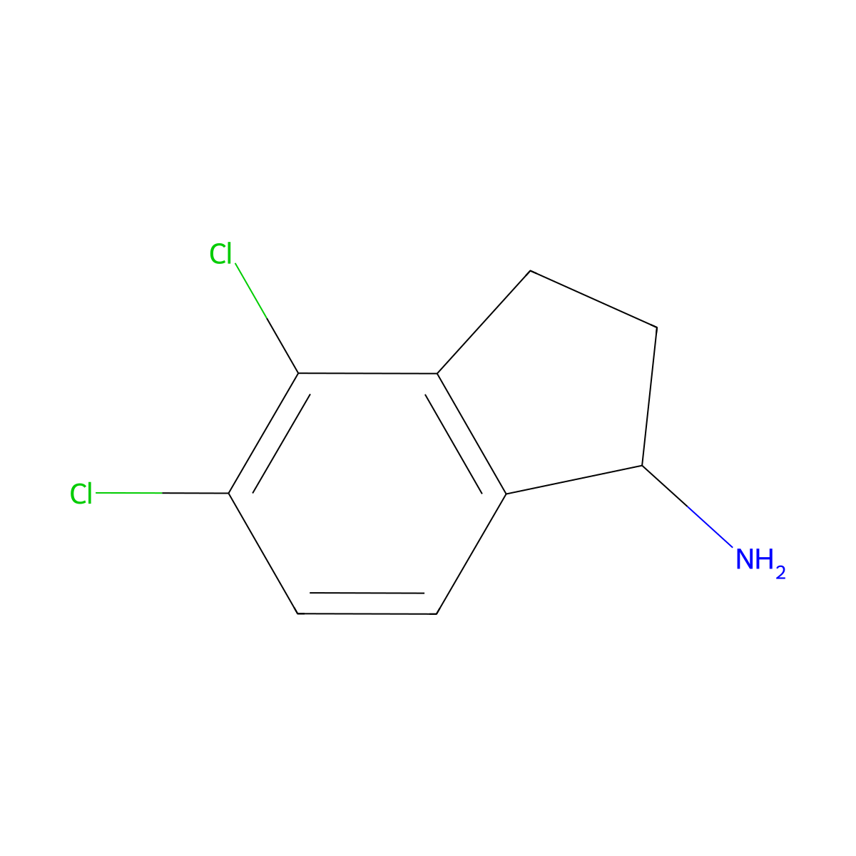 4,5-Dichloro-1-aminioindan molecular structure, CAS 67236-34-4