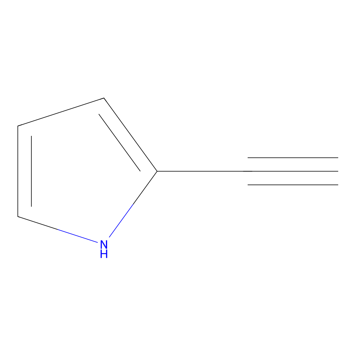 1H-Pyrrole, 2-ethynyl- molecular structure, CAS 67237-51-8