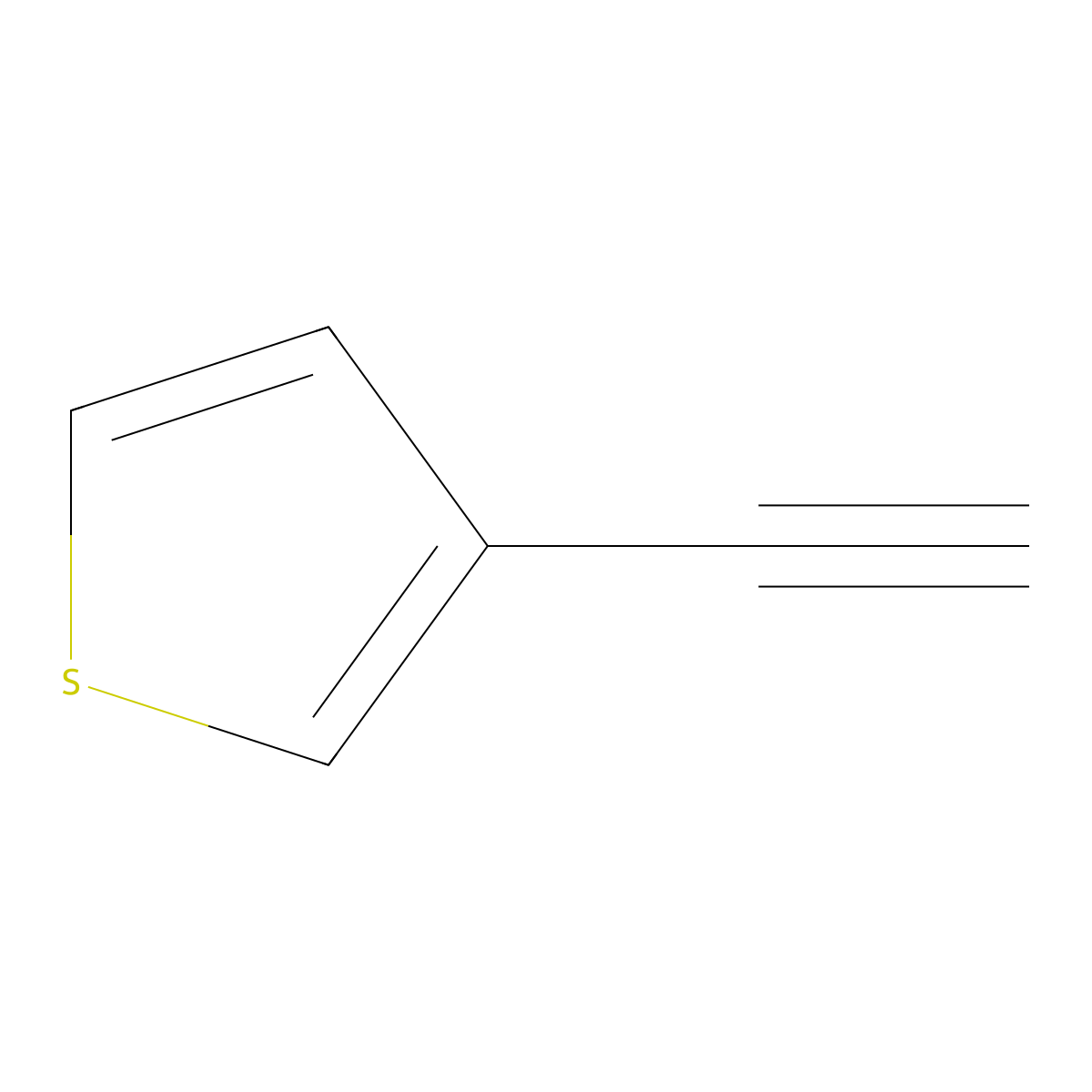 3-Ethynylthiophene molecular structure, CAS 67237-53-0