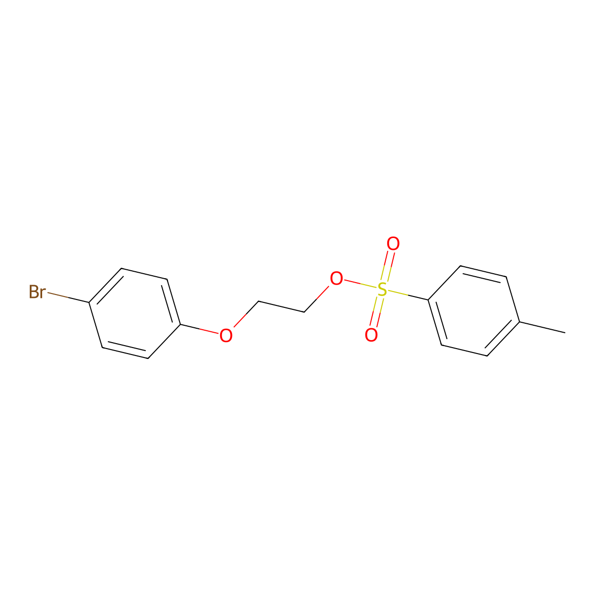 2-(4-Bromophenoxy)ethyl 4-methylbenzenesulfonate molecular structure, CAS 67238-50-0