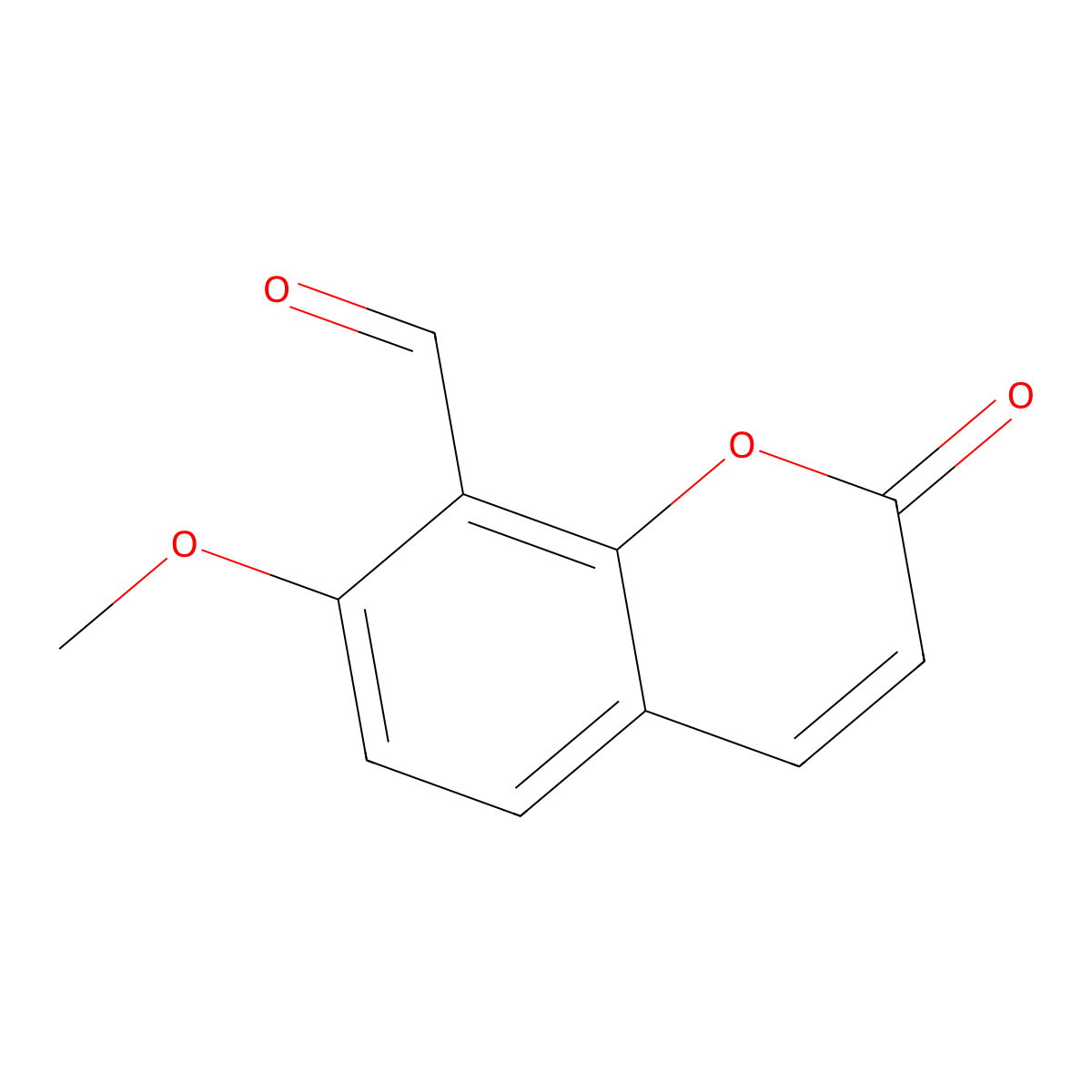 7-methoxy-2-oxo-2H-chromene-8-carbaldehyde molecular structure, CAS 6724-42-1