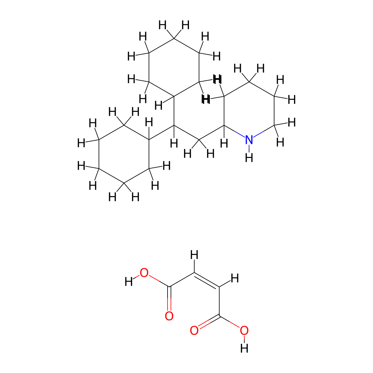 Perhexiline Maleate molecular structure, CAS 6724-53-4