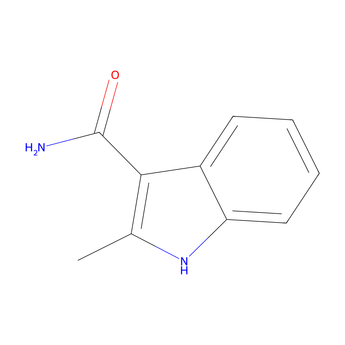2-Methyl-1H-indole-3-carboxamide molecular structure, CAS 67242-60-8