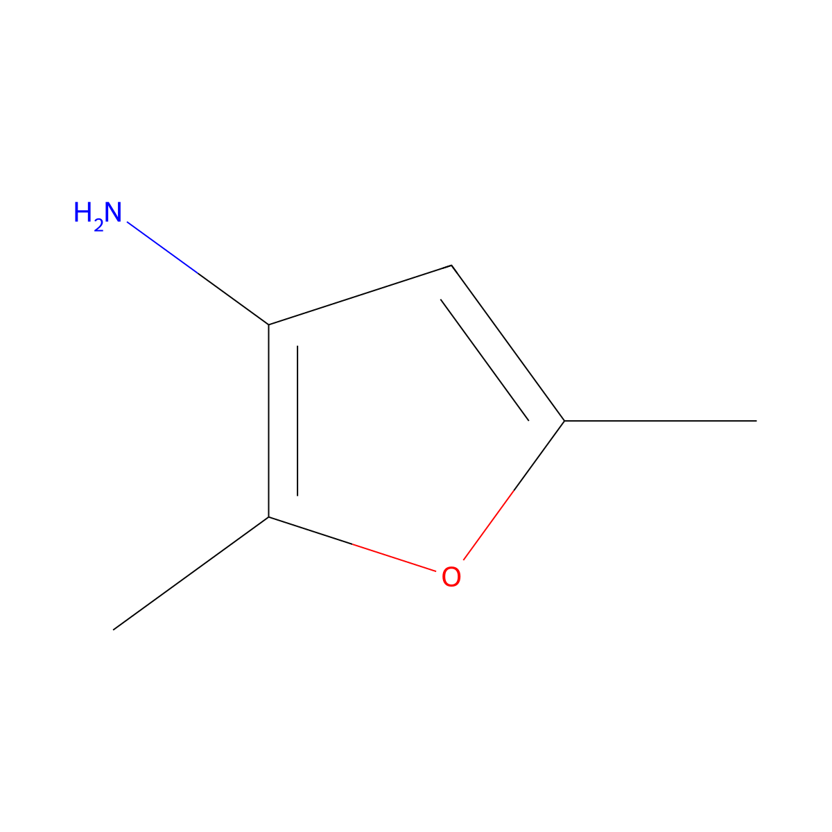 2,5-Dimethylfuran-3-amine molecular structure, CAS 67243-00-9