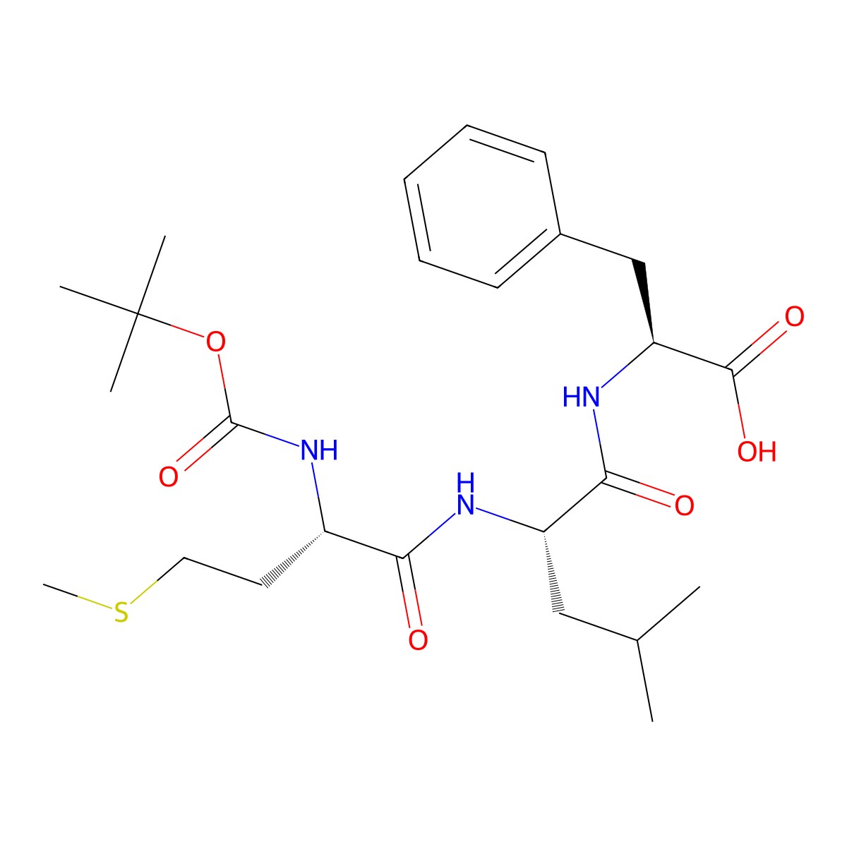Boc-Met-Leu-Phe-OH molecular structure, CAS 67247-12-5