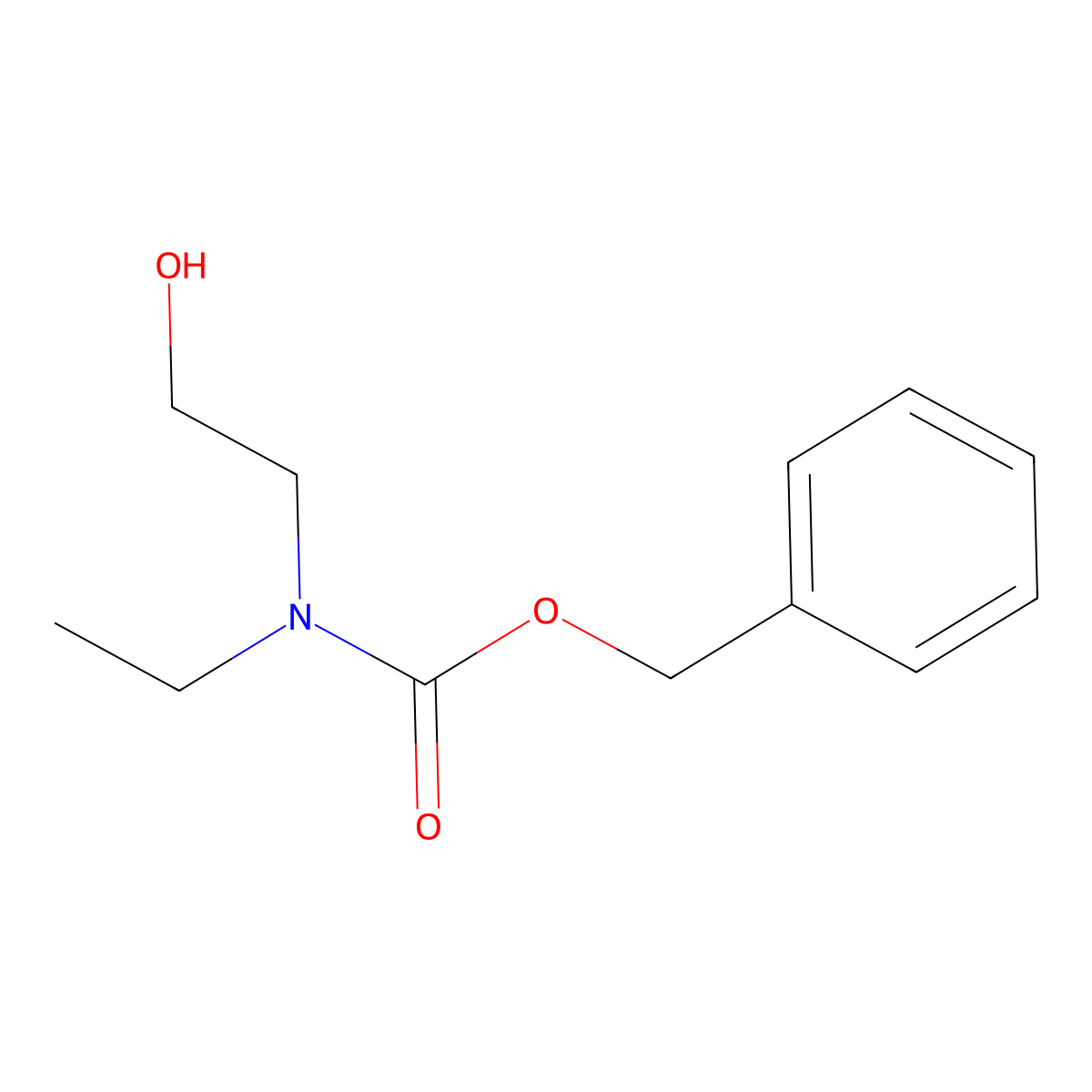 Benzyl ethyl(2-hydroxyethyl)carbamate molecular structure, CAS 67249-24-5