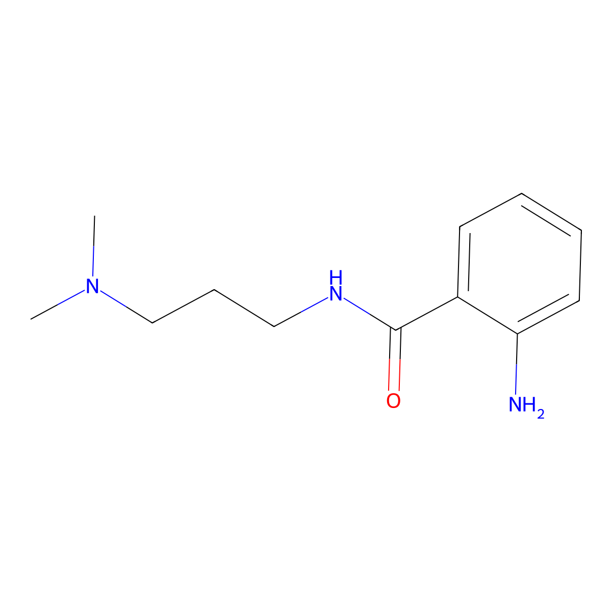 2-Amino-N-[3-(dimethylamino)propyl]benzamide molecular structure, CAS 6725-12-8