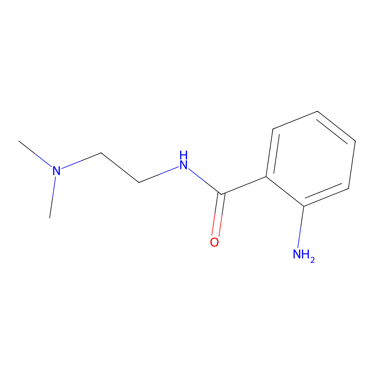 2-amino-N-[2-(dimethylamino)ethyl]benzamide molecular structure, CAS 6725-13-9