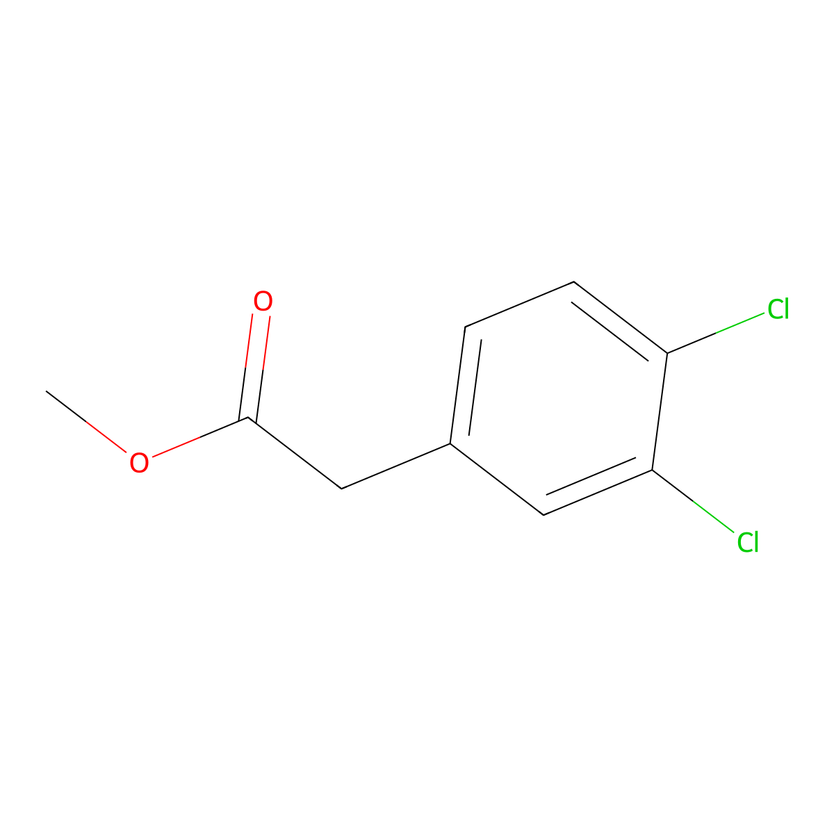 Methyl 2-(3,4-dichlorophenyl)acetate molecular structure, CAS 6725-44-6