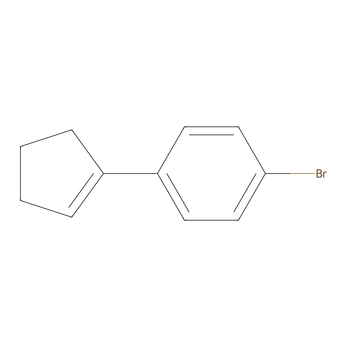 1-Bromo-4-cyclopentenylbenzene molecular structure, CAS 6725-74-2